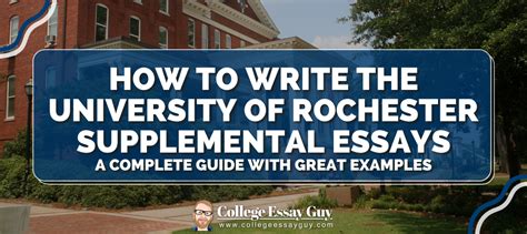 does university of rochester have supplemental essays for the 2024-2025 application cycle?