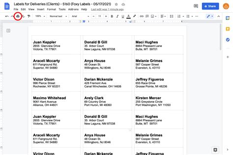 how to print address labels google docs what if you want to use your own printer?